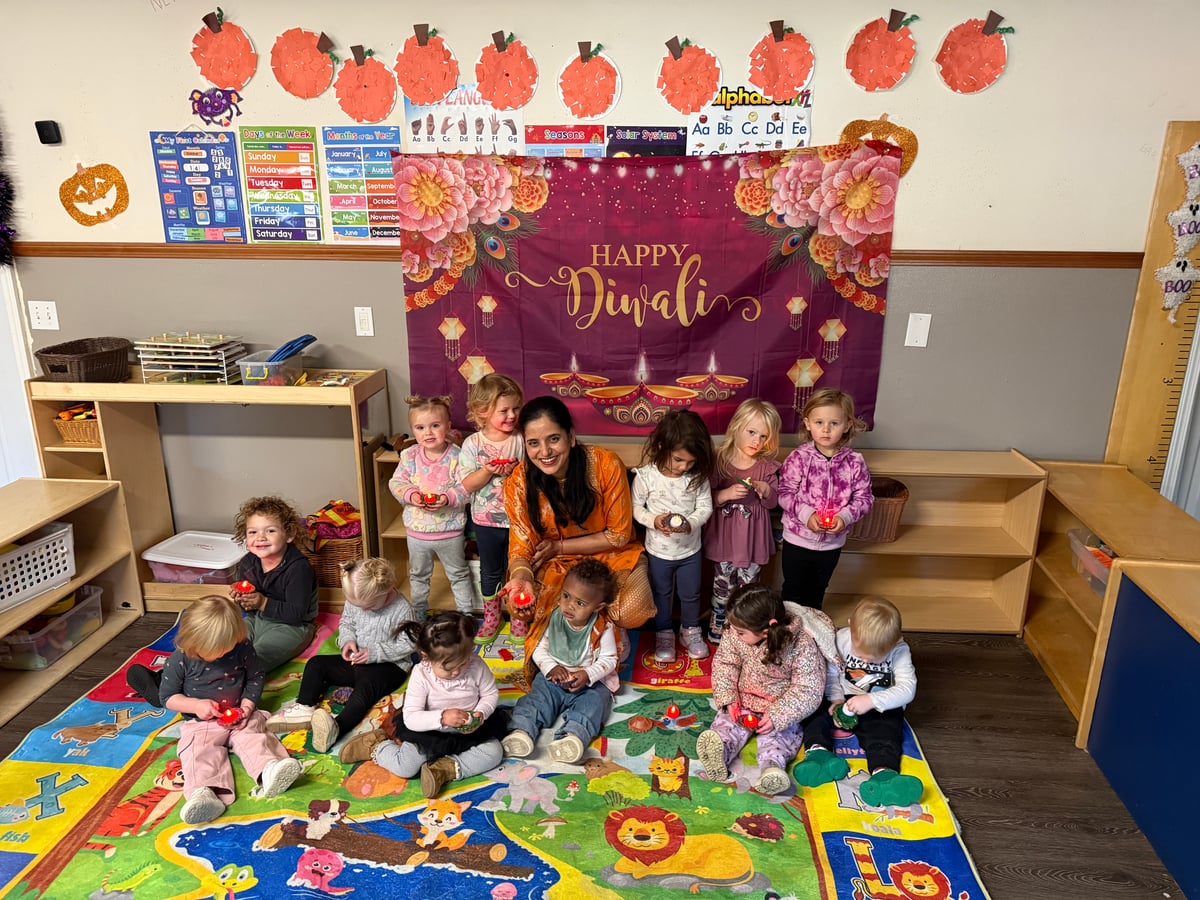 Children celebrating Diwali festival at Nurture with Care Kids Academy